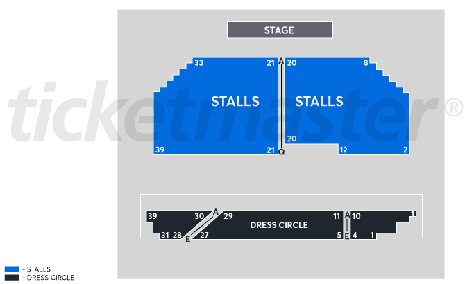 Venue seating chart for Ray O'Leary for reference only