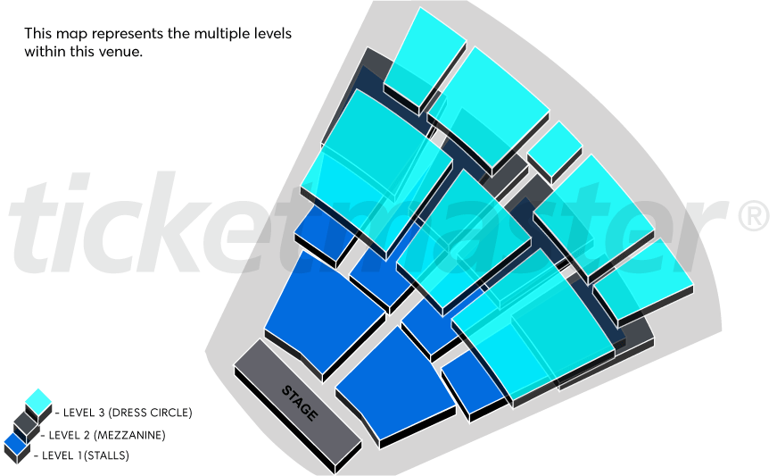Venue seating chart for Ricchi E Poveri for reference only