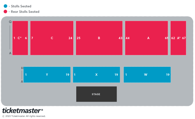 Venue seating chart for Boyzlife for reference only